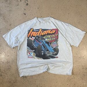 2000s Fruit of the Loom Indiana Sprint Week Gray Racing T-Shirt Size 3XL